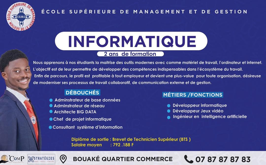 Affiche officielle ESUMAG — Informatique