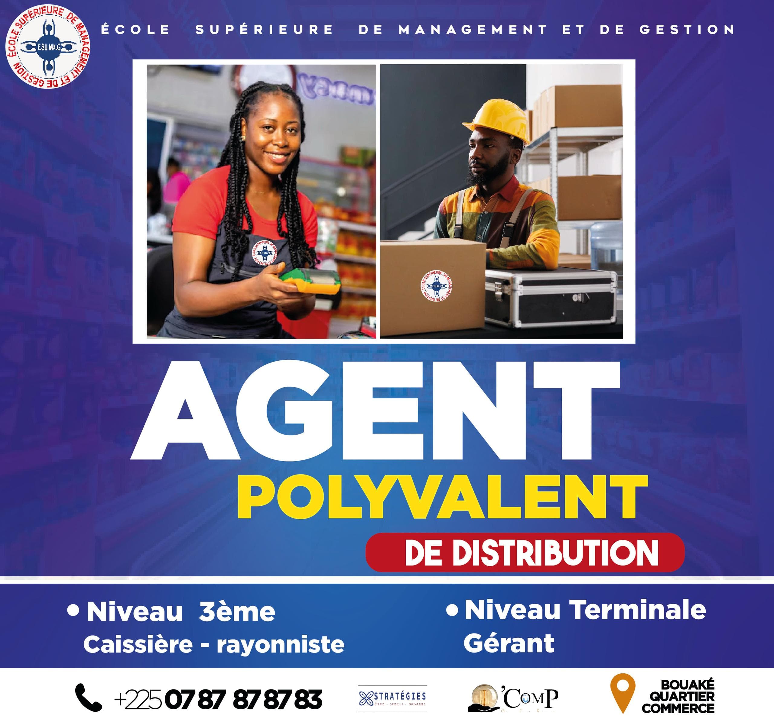 Affiche officielle ESUMAG — Agent Polyvalent de Distribution