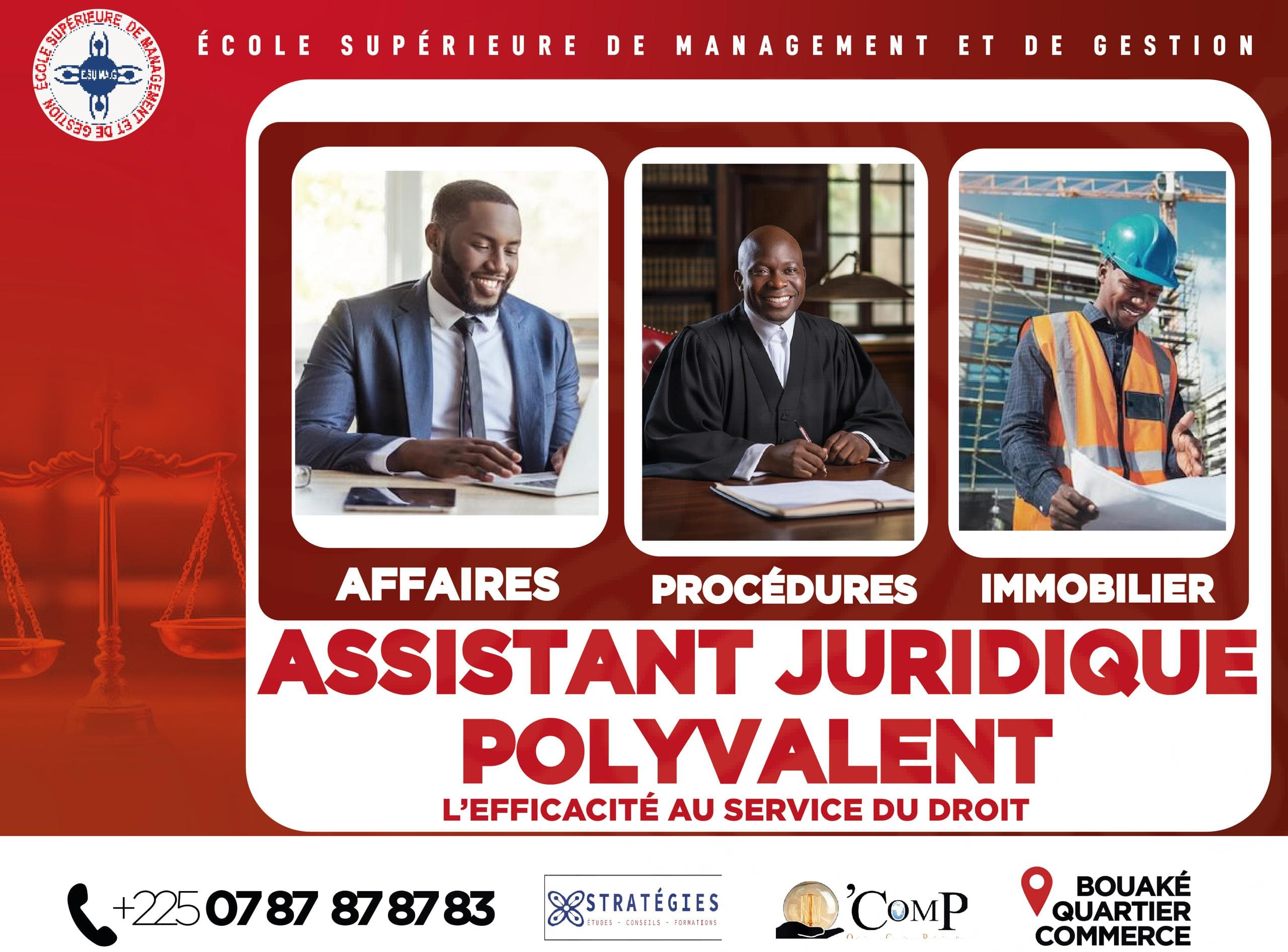 Affiche officielle ESUMAG — Assistant Juridique Polyvalent