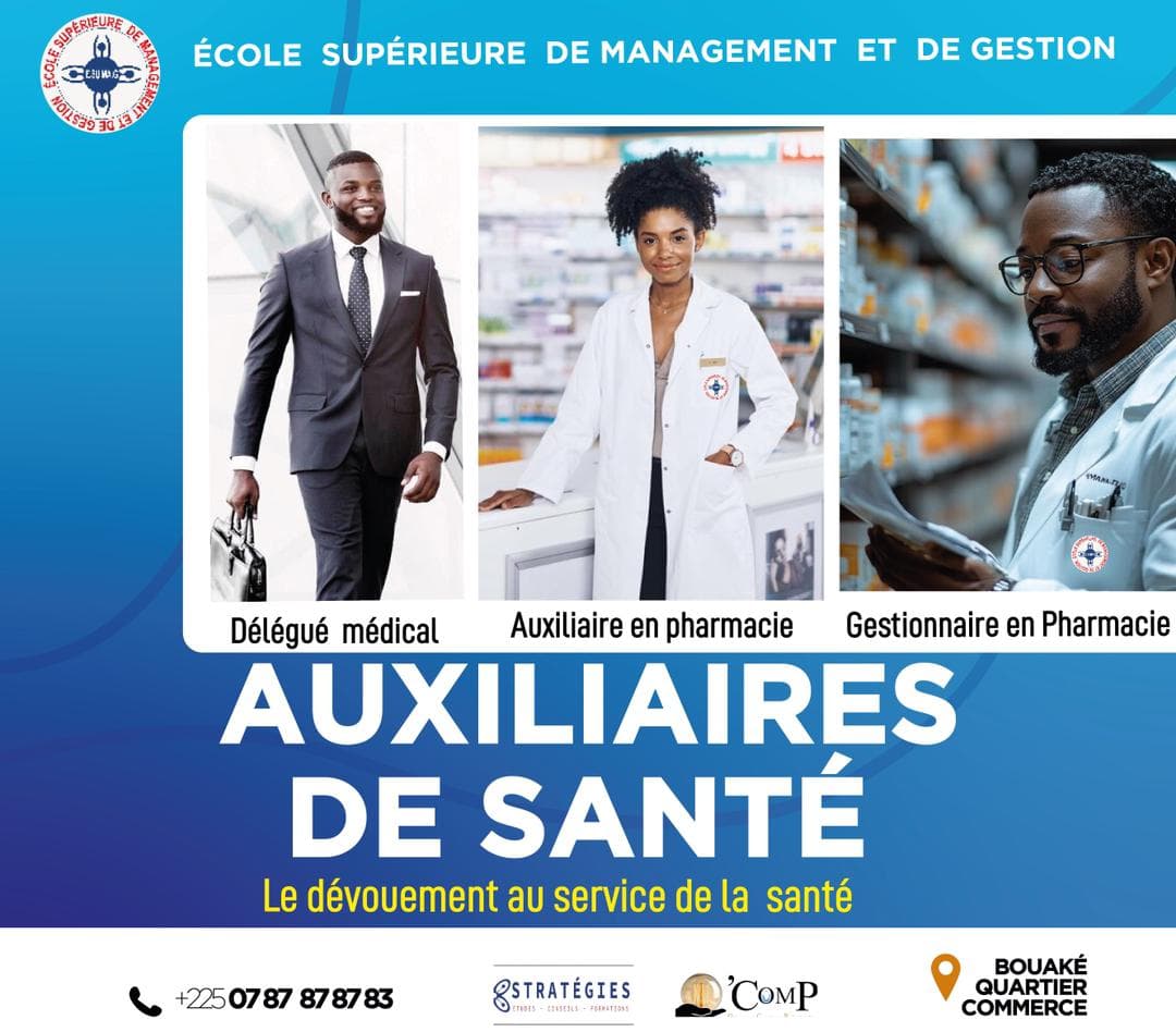 Affiche officielle ESUMAG — Auxiliaires de Santé